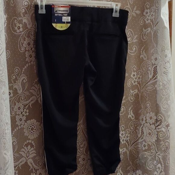New Champro, Size M, Softball Pant, Black with white stripes - Picture 4 of 7